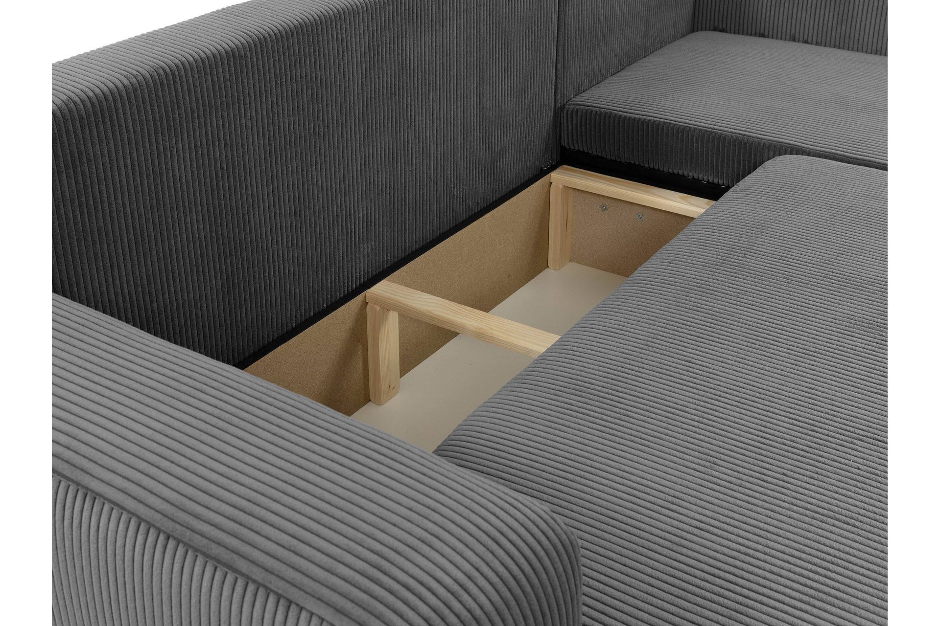 Barile Sovesofa med Chaiselong 3-personers i Plys - Grå - Møbler - Sofaer - Sovesofaer