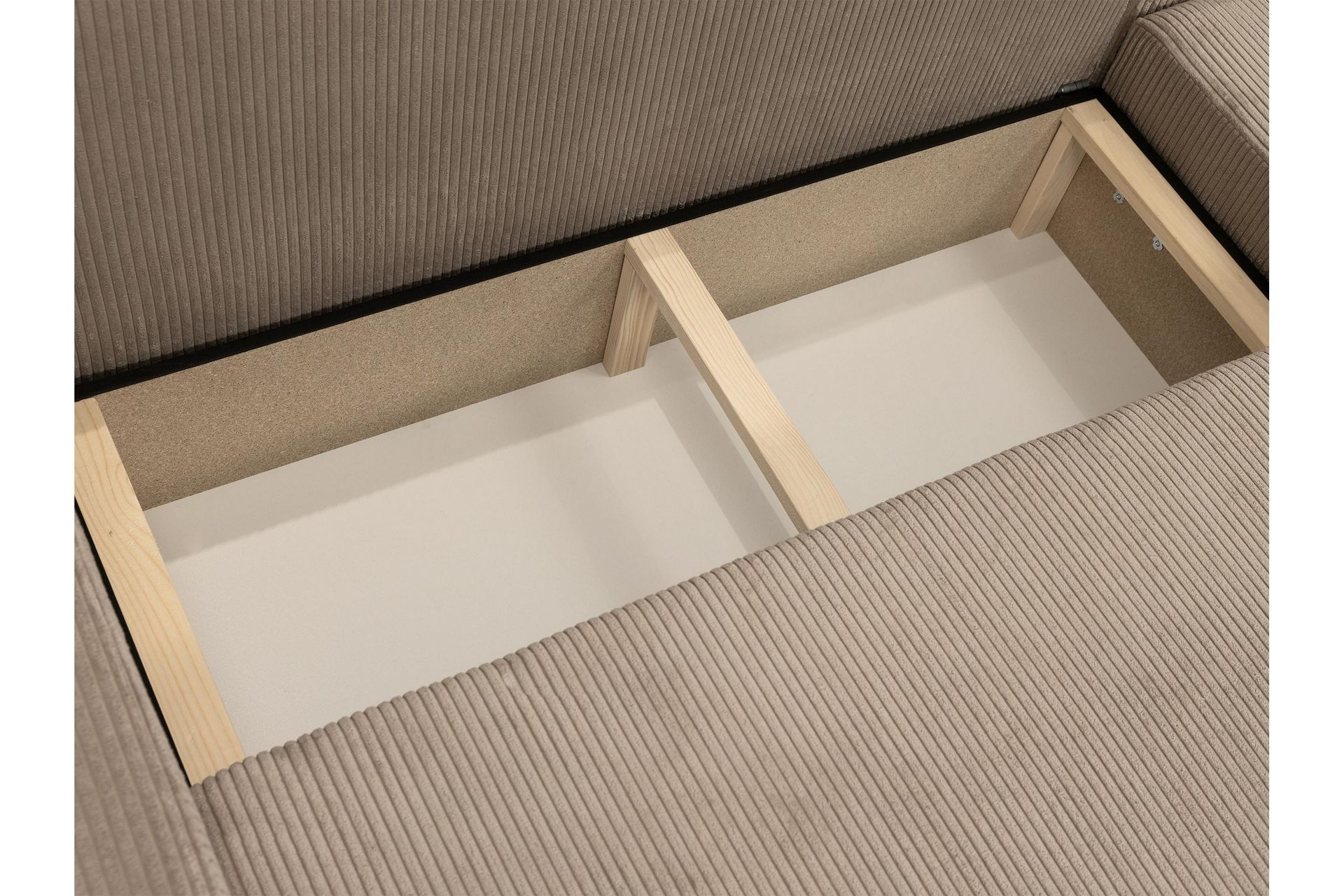 Barile Sovesofa med Chaiselong 3-personers i Plys - Brun - Møbler - Sofaer - Sovesofaer