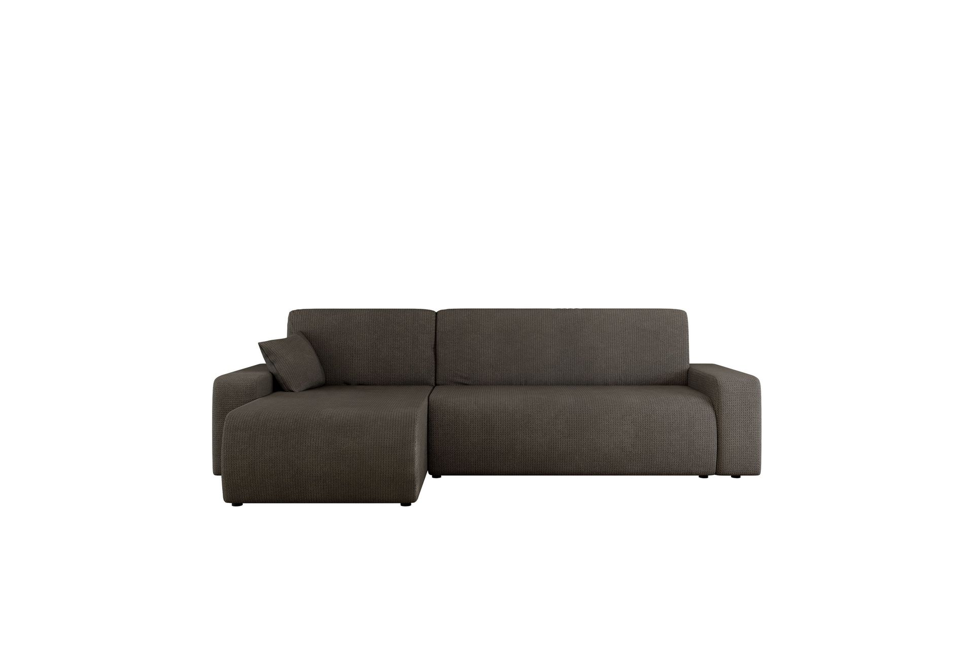 Barile Sovesofa med Chaiselong 3-personers i Plys - Grå - Møbler - Sofaer - Sovesofaer