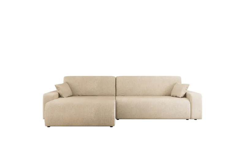 Barile Sovesofa med Chaiselong 3-personers i Plys, Beige