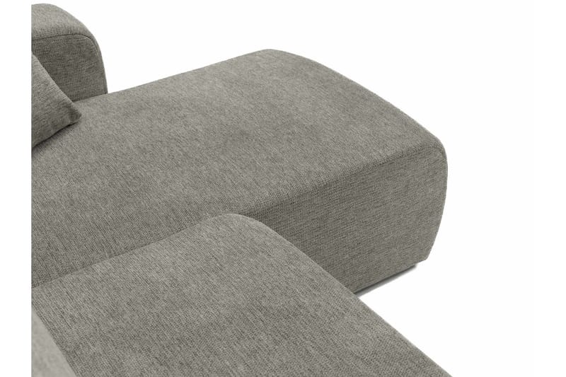 Barile Sovesofa med Dobbelt Chaiselong 4-personers i Plys - Beige - Møbler - Sofaer - Sovesofaer