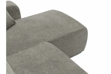 Barile Sovesofa med Dobbelt Chaiselong 4-personers i Plys - Hvid - Møbler - Sofaer - Sovesofaer