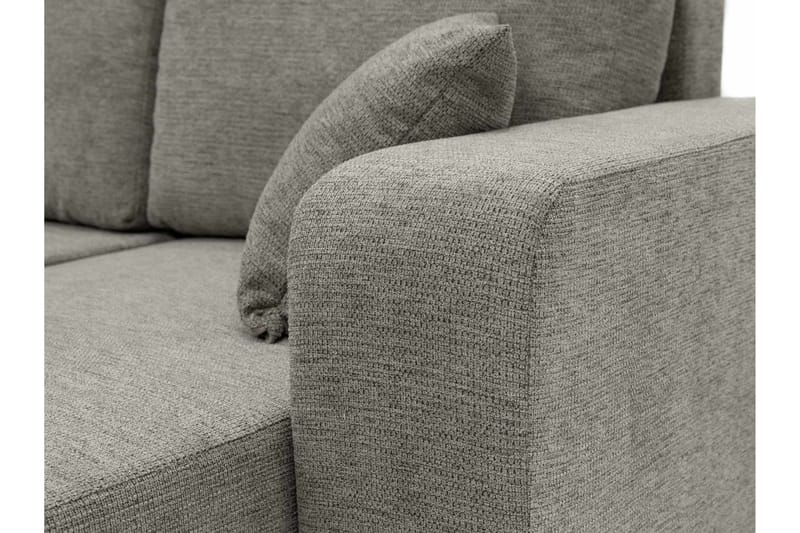 Barile Sovesofa med Dobbelt Chaiselong 4-personers i Plys - Beige - Møbler - Sofaer - Sovesofaer