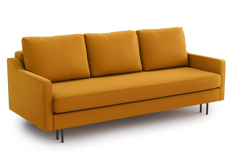 Barsta 3-Pers. Sovesofa - Gul - Møbler - Sofaer - Sovesofaer