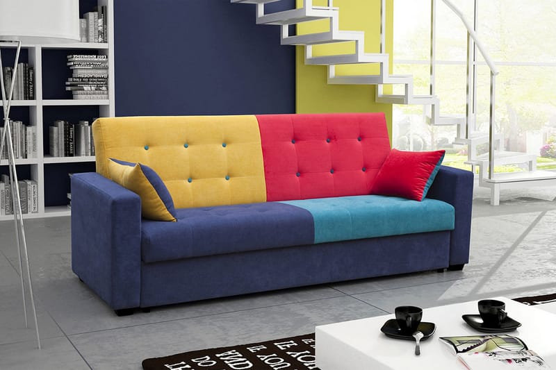 Bartek Sovesofa 224x88x90 cm - Sovesofaer - 3 personers sovesofa - Velour sofaer