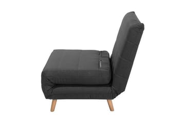 Bascas 1-personers Rektangulær Udtrækkelig Foldbar Sovesofa i Stof - Grå - Møbler - Sofaer - Sovesofaer