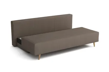 Bella Sovesofa 142x200 cm med Opbevaring i Stof - Grå - Møbler - Sofaer - Sovesofaer