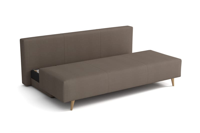 Bella Sovesofa 142x200 cm med Opbevaring i Stof - Grå - Møbler - Sofaer - Sovesofaer