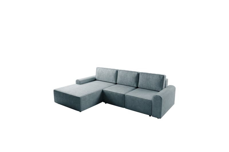 Bella Sovesofa med Chaiselong 3-personers i Plys - Grå - Møbler - Sofaer - Sovesofaer
