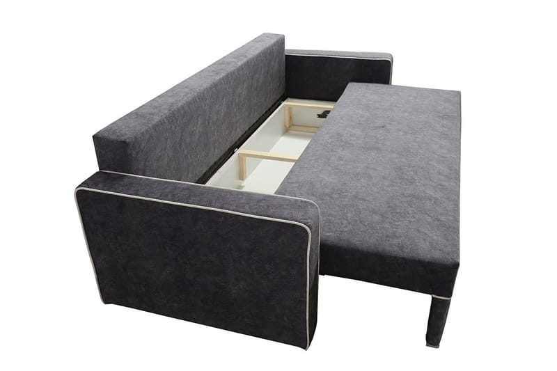 Beno 3-personers Sovesofa 143x200 cm med Opbevaring i Stof - Brun - Møbler - Sofaer - Sovesofaer