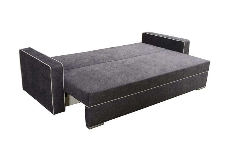 Beno 3-personers Sovesofa 143x200 cm med Opbevaring i Stof - Brun - Møbler - Sofaer - Sovesofaer