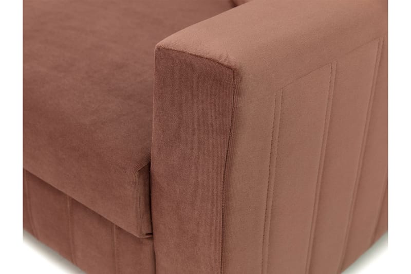 Bensbyn 2-personers Sovesofa 132x196 cm Sovbar Vertikalt Syet i Stof - Grå - Møbler - Sofaer - Sovesofaer