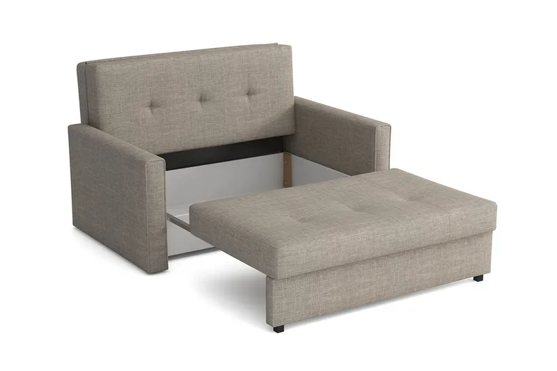 Bensbyn 2-personers Sovesofa 112x196 cm med Opbevaring i Stof - Grå - Møbler - Sofaer - Sovesofaer