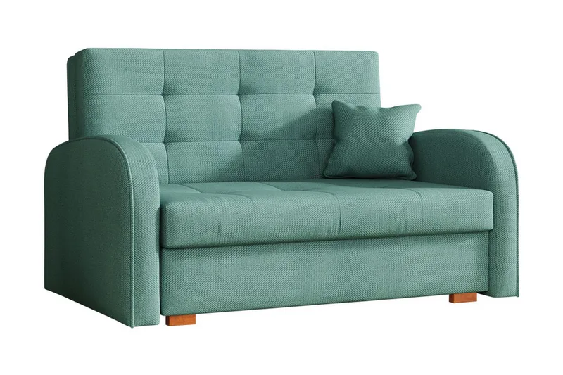 Bensbyn 2-personers Sovesofa 112x196 cm med Opbevaring i Stof, Blå|Grøn