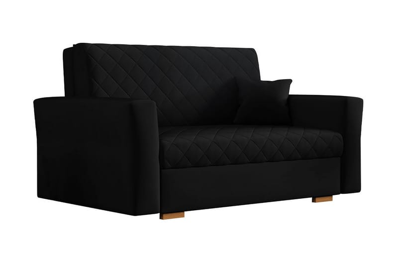 Bensbyn 2-Pers. Sovesofa Ternet mønster - Velour/Sort - Sovesofaer - 2 personers sovesofa - Velour sofaer