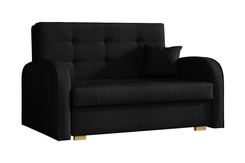 Bensbyn 2-Pers. Sovesofa - Velour/Sort - Sovesofaer - 2 personers sovesofa - Velour sofaer