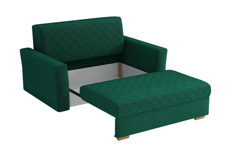 Bensbyn 2-personers Sovesofa 115x196 cm Sovbar Diamantsyet i Fløjl - Grå - Møbler - Sofaer - Sovesofaer