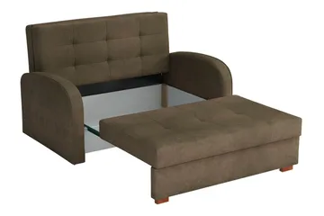 Bensbyn 2-personers Sovesofa 112x196 cm med Opbevaring i Stof - Grå - Møbler - Sofaer - Sovesofaer