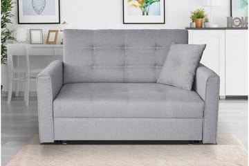 Bensbyn 2-personers Udtrækkelig Sovesofa 112x196 cm med Opbevaring i Stof - Grå - Møbler - Sofaer - Sovesofaer