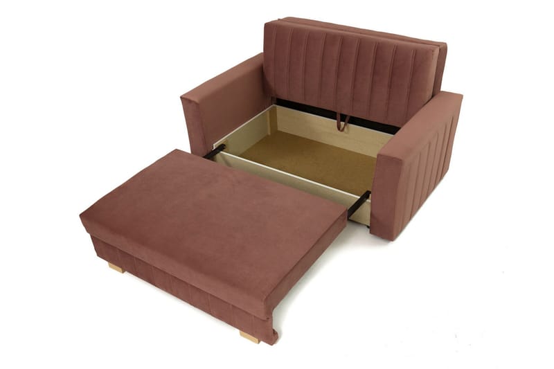 Bensbyn 2-personers Sovesofa 132x196 cm Sovbar Vertikalt Syet i Stof - Grå - Møbler - Sofaer - Sovesofaer