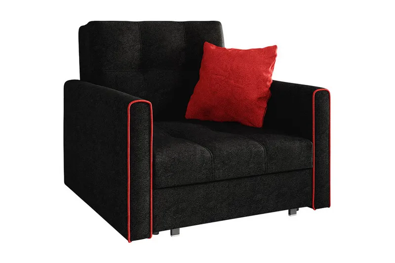 Bensbyn 2-personers Sovesofa 80x196 cm med Opbevaring i Stof, Sort