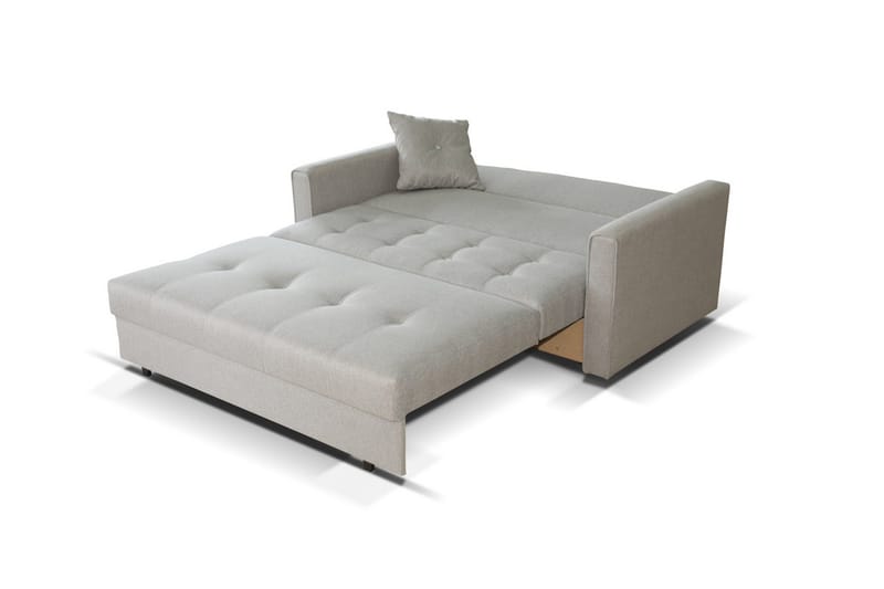 Bensbyn 2-personers Rektangulær Sovesofa 132x196 cm med Opbevaring i Stof - Grå - Møbler - Sofaer - Sovesofaer