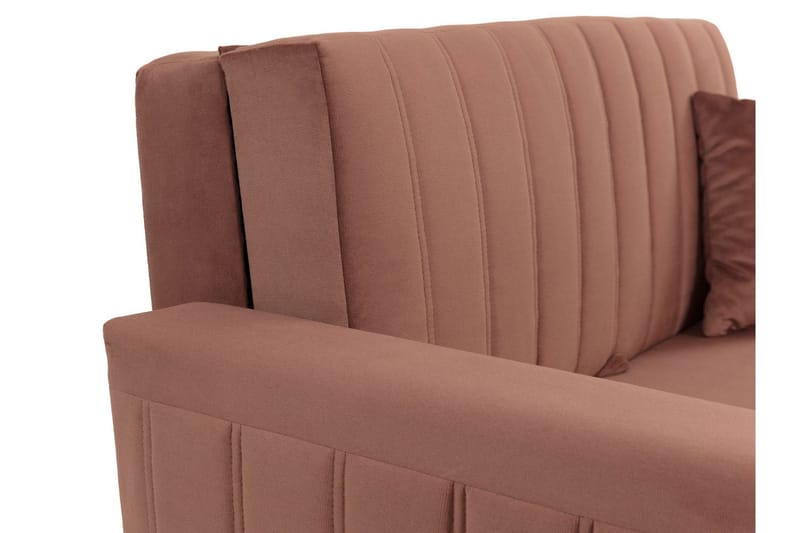 Bensbyn 2-personers Sovesofa 132x196 cm Sovbar Vertikalt Syet i Stof - Grå - Møbler - Sofaer - Sovesofaer