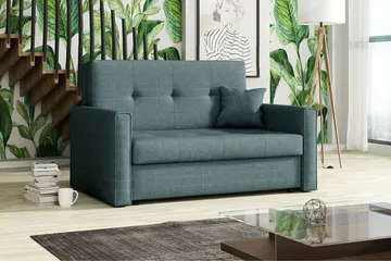 Bensbyn 2-personers Sovesofa 112x196 cm med Opbevaring i Stof - Grøn - Møbler - Sofaer - Sovesofaer