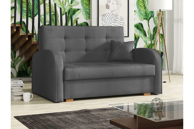 Bensbyn 2-personers Sovesofa 112x196 cm med Opbevaring i Stof - Grå - Møbler - Sofaer - Sovesofaer