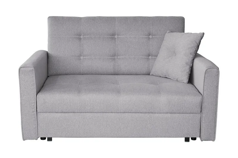 Bensbyn 2-personers Udtrækkelig Sovesofa 112x196 cm med Opbevaring i Stof, Grå