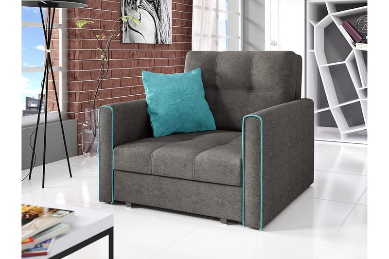 Bensbyn 2-personers Sovesofa 80x196 cm med Opbevaring i Stof - Grå - Møbler - Sofaer - Sovesofaer