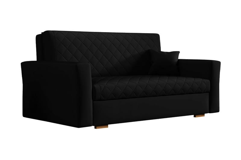 Bensbyn 3-Pers. Sovesofa Ternet mønster - Velour/Sort - Sovesofaer - 3 personers sovesofa - Velour sofaer