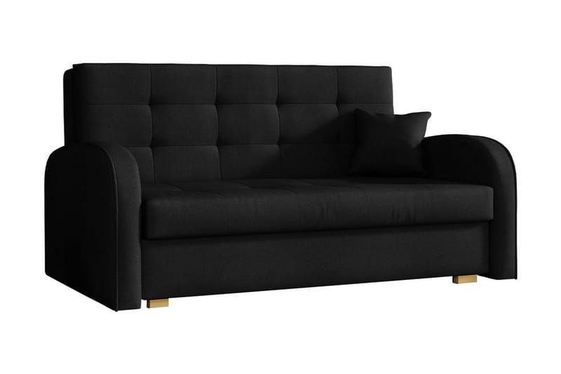 Bensbyn 3-Pers. Sovesofa - Velour/Sort - Sovesofaer - 3 personers sovesofa - Velour sofaer