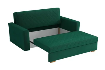 Bensbyn 3-Pers. Sovesofa Ternet mønster - Velour/Sort - Møbler - Sofaer - Sovesofaer