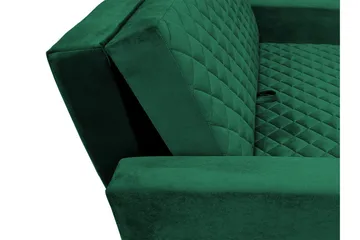 Bensbyn 3-Pers. Sovesofa Ternet mønster - Velour/Sort - Møbler - Sofaer - Sovesofaer
