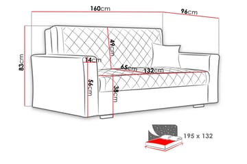 Bensbyn Sovesofa - Grå - Møbler - Sofaer - Sovesofaer
