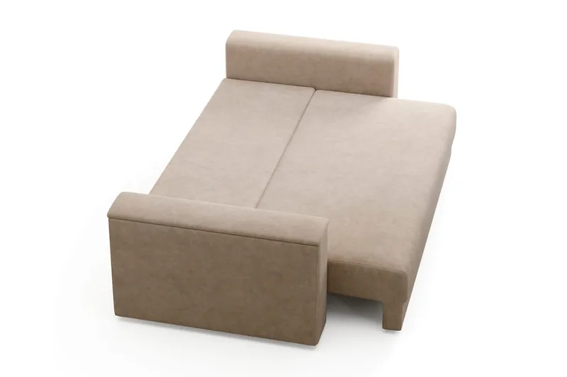 Bergen ekstra dyb, 3-personers sovesofa med opbevaring - Beige - Møbler - Sofaer - Sovesofaer