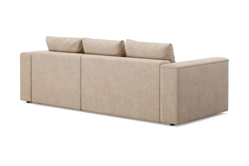 Bergen ekstra dyb, 3-personers sovesofa med vendbar chaiselong og opbevaring - Beige - Møbler - Sofaer - Sovesofaer