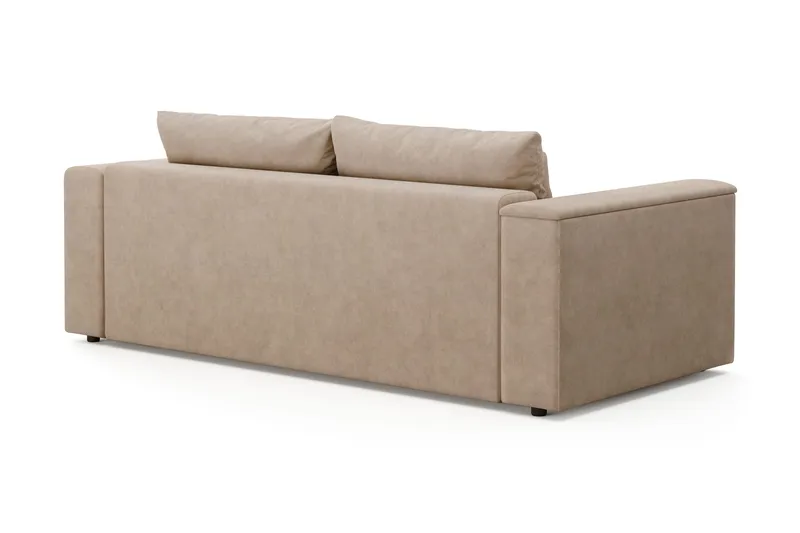 Bergen ekstra dyb, 3-personers sovesofa med opbevaring - Beige - Møbler - Sofaer - Sovesofaer