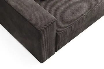 Bergen ekstra dyb, 3-personers sovesofa med vendbar chaiselong og opbevaring i fløjl - Taupe - Møbler - Sofaer - Sovesofaer