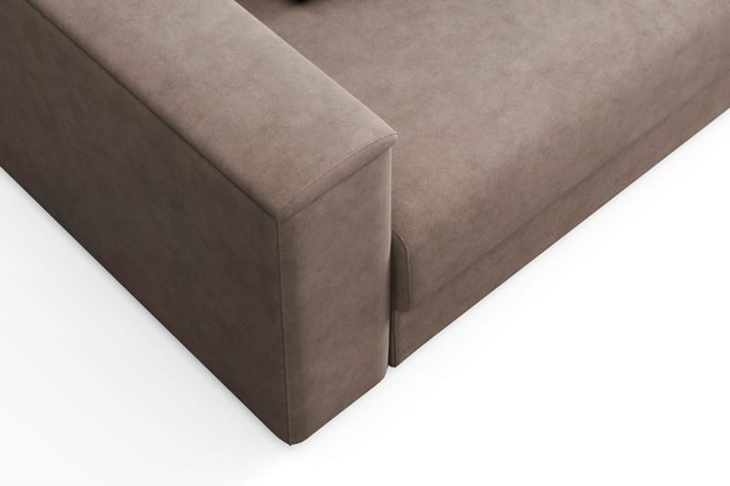 Bergen ekstra dyb, 3-personers sovesofa med vendbar chaiselong og opbevaring - Brun - Møbler - Sofaer - Sovesofaer