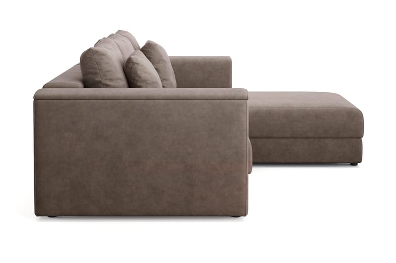 Bergen ekstra dyb, 3-personers sovesofa med vendbar chaiselong og opbevaring - Brun - Møbler - Sofaer - Sovesofaer
