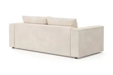 Bergen ekstra dyb, 3-personers sovesofa med opbevaring i fløjl - Beige - Møbler - Sofaer - Sovesofaer