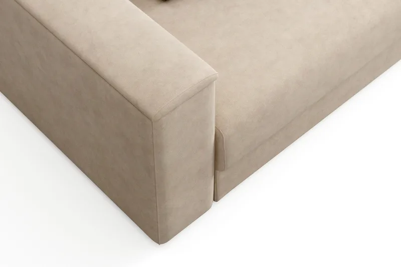 Bergen ekstra dyb, 3-personers sovesofa med opbevaring - Beige - Møbler - Sofaer - Sovesofaer