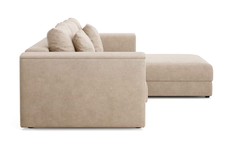 Bergen ekstra dyb, 3-personers sovesofa med vendbar chaiselong og opbevaring - Beige - Møbler - Sofaer - Sovesofaer