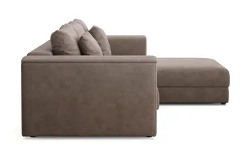 Bergen ekstra dyb 3-personers sovesofa med vendbar chaiselong og opbevaring - Brun - Møbler - Sofaer - Sovesofaer