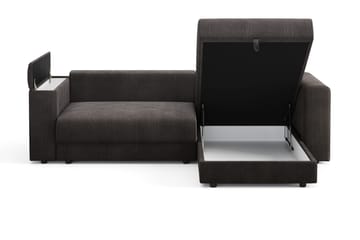 Bergen Ekstra dyb 3-personers sovesofa med divan og topmadras i polyetherskum og vaskbart betræk - Taupe - Møbler - Sofaer - Sovesofaer