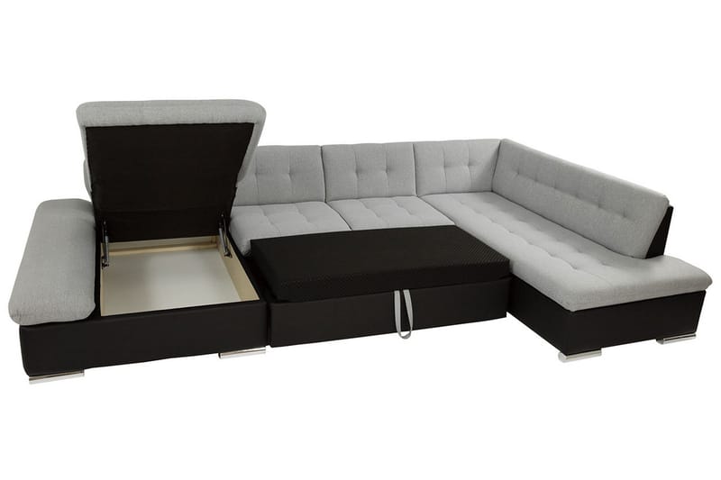 Bergen U-sovesofa 345x205x77 cm - Sovesofaer - Sovesofa chaiselong - Lædersofaer