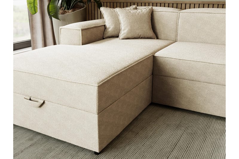 Bizantine Sovesofa m. Chaiselong 3-personers - Hvid - Møbler - Sofaer - Sovesofaer