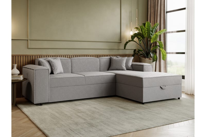 Bizantine Sovesofa m. Divan 3-personers - Grå - Møbler - Sofaer - Sovesofaer